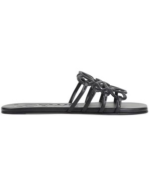 Loewe Anagram Petal Slide - Black