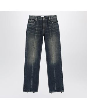Versace Washed Regular-Fit Cotton Jeans - Blue