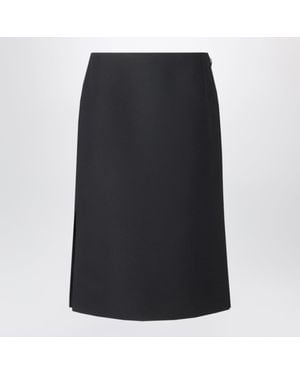 Fendi Silk And Wool Skirt - Black
