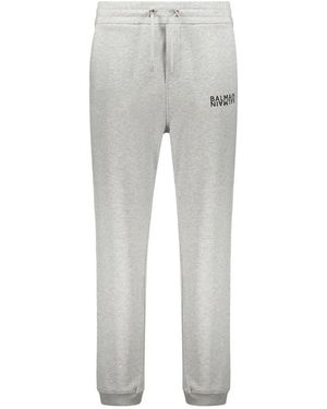 Balmain Logo Jogging Pants - Gray