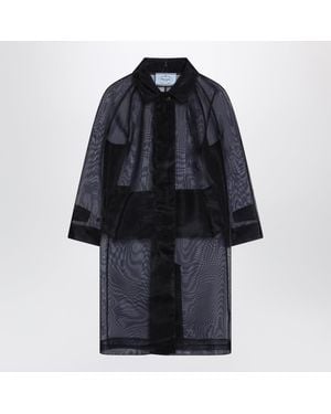 Prada Single-Breasted Overcoat - Black