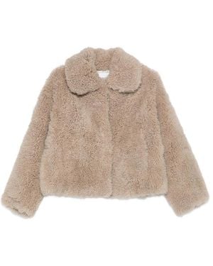 Yves Salomon Neutrals Jackets - Natural