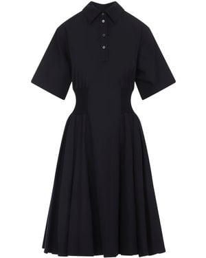 Loewe Cotton Short Sleeve Dress Elastane - Black