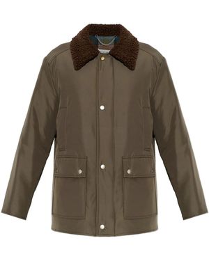 Maison Margiela Jacket With Shearling Collar - Green
