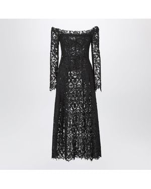 Fendi Macrame Lace Dress - Black