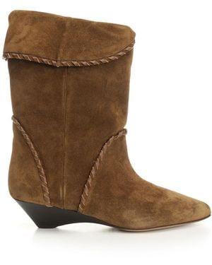 Isabel Marant Edoa Soft Suede Boots - Brown