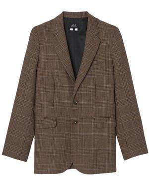 A.P.C. Annie Wool Blazer - Brown