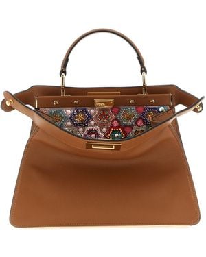 Fendi 'Pekaboo Iseeu' Handbag - Brown