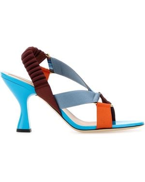 Fendi Fabric Colibrã¬ Iconic Sandals - Blue