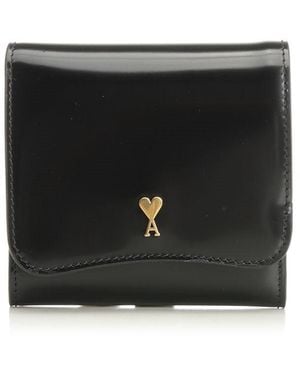 Ami Paris Ami Compact Wallet - Black