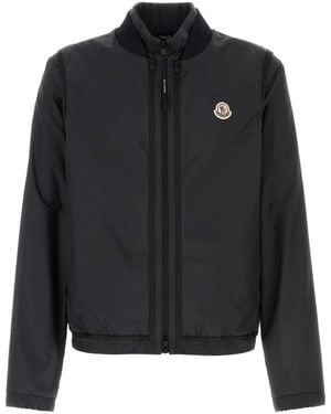 Moncler Polyester Hemmoor Bomber Jacket - Black
