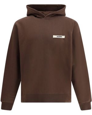Jacquemus Hooded Sweatshirt - Brown