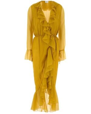 Saint Laurent Crepe Dress - Yellow