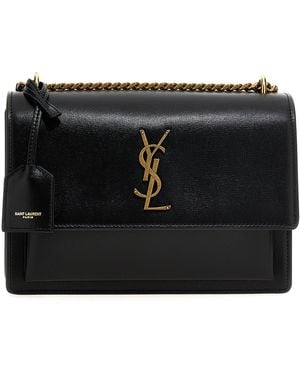 Saint Laurent 'Sunset' Clutch - Black