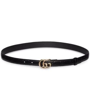 Gucci Gg Marmont Thin Belt - White