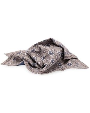 Brunello Cucinelli Silk Pocket Square - Gray