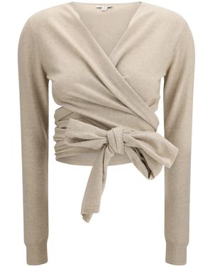 Alaïa Alaia Wrap Top - Natural