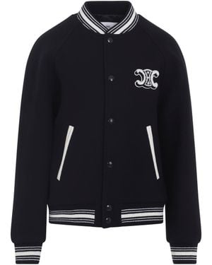Celine Triomphe Teddy Jacket - Blue