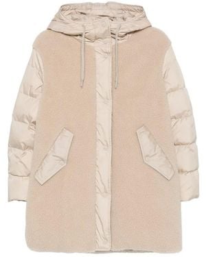 Herno Paneled Padded Coat - Natural
