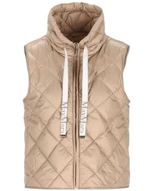 Max Mara Quilted Down Vest - Natural