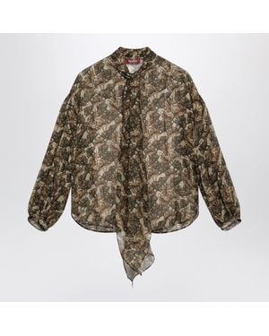 Max Mara Printed Silk Chiffon Blouse - Multicolor