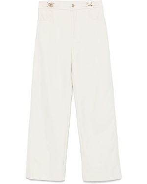 Celine Triomphe Cotton Pants - White