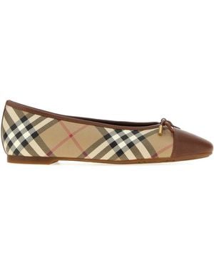 Burberry Printed Canvas Highgate Ballerinas - Multicolor