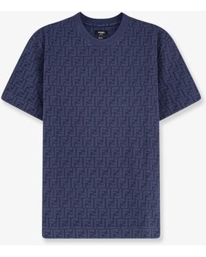 Fendi Ff Cotton T-Shirt - Blue