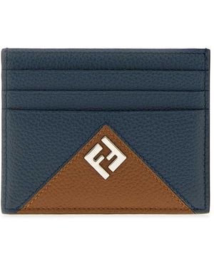 Fendi Leather Card Holder - Blue