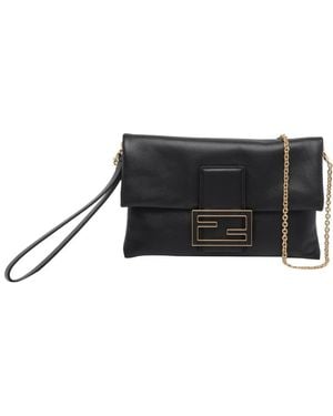 Fendi Mamma Baguette Pouch - Black