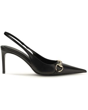 Gucci Slingback Pumps With Strap - Black
