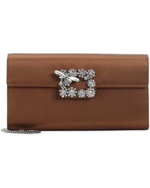 Roger Vivier Cacao Dragonfly Envelope - Brown