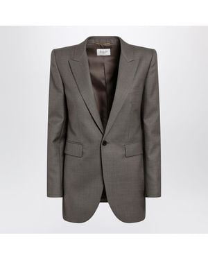 Saint Laurent Single-Breasted Jacket - Brown
