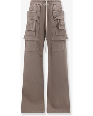 Rick Owens Cotton Cargo Pants - Gray