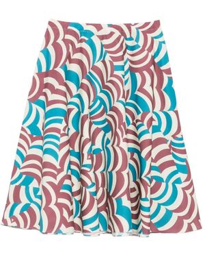 Marni Printed Cotton Midi Skirt - White
