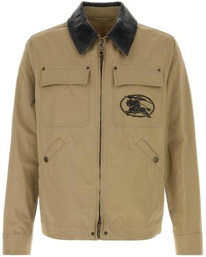 Burberry Shirt Collar Jacket - Green