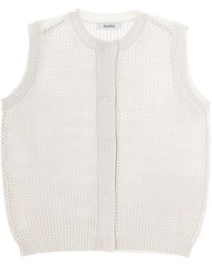 Max Mara Silk Vest - White
