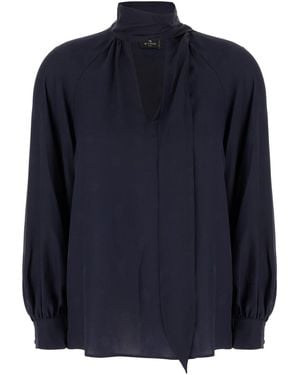 Etro Clothing Coats - Blue
