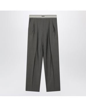 Versace Cold Mohair Wool Pants - Gray