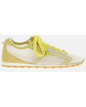 Jacquemus Les Tennis Mesh Leather Sneakers - Yellow