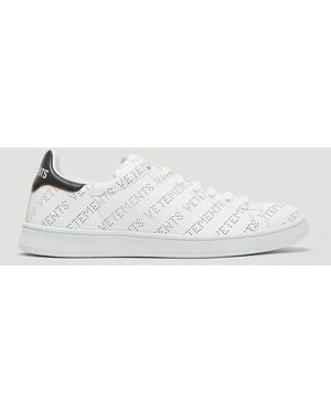 Vetements Perforated Logo Sneakers - White