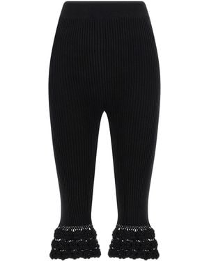 Ganni 'Cotton Crochet' Pants - Black