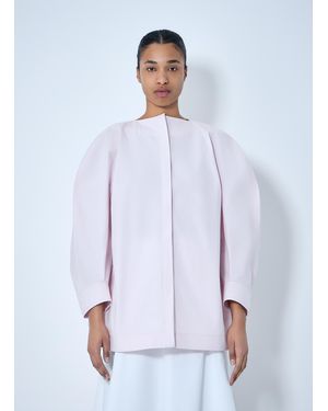 Jacquemus Structured Cotton Poplin Blouse - White