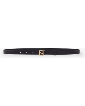 Fendi Leather Belt - White