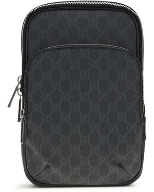 Gucci Gg Supreme Shoulder Bag - Gray