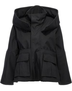 Balenciaga Quilted Oversized Canvas Jacket - Black