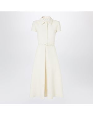 Fendi Ivory Wool And Silk Dress - White