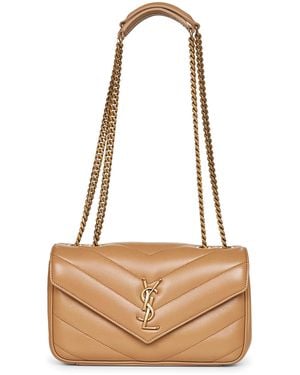 Saint Laurent Loulou Small Quilted Leather Bag By - Natural