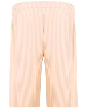 Homme Plissé Issey Miyake Pleated Bermuda Shorts - White