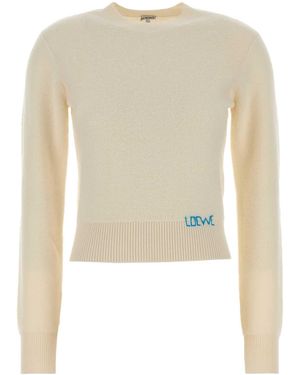 Loewe Ivory Wool Sweater - White